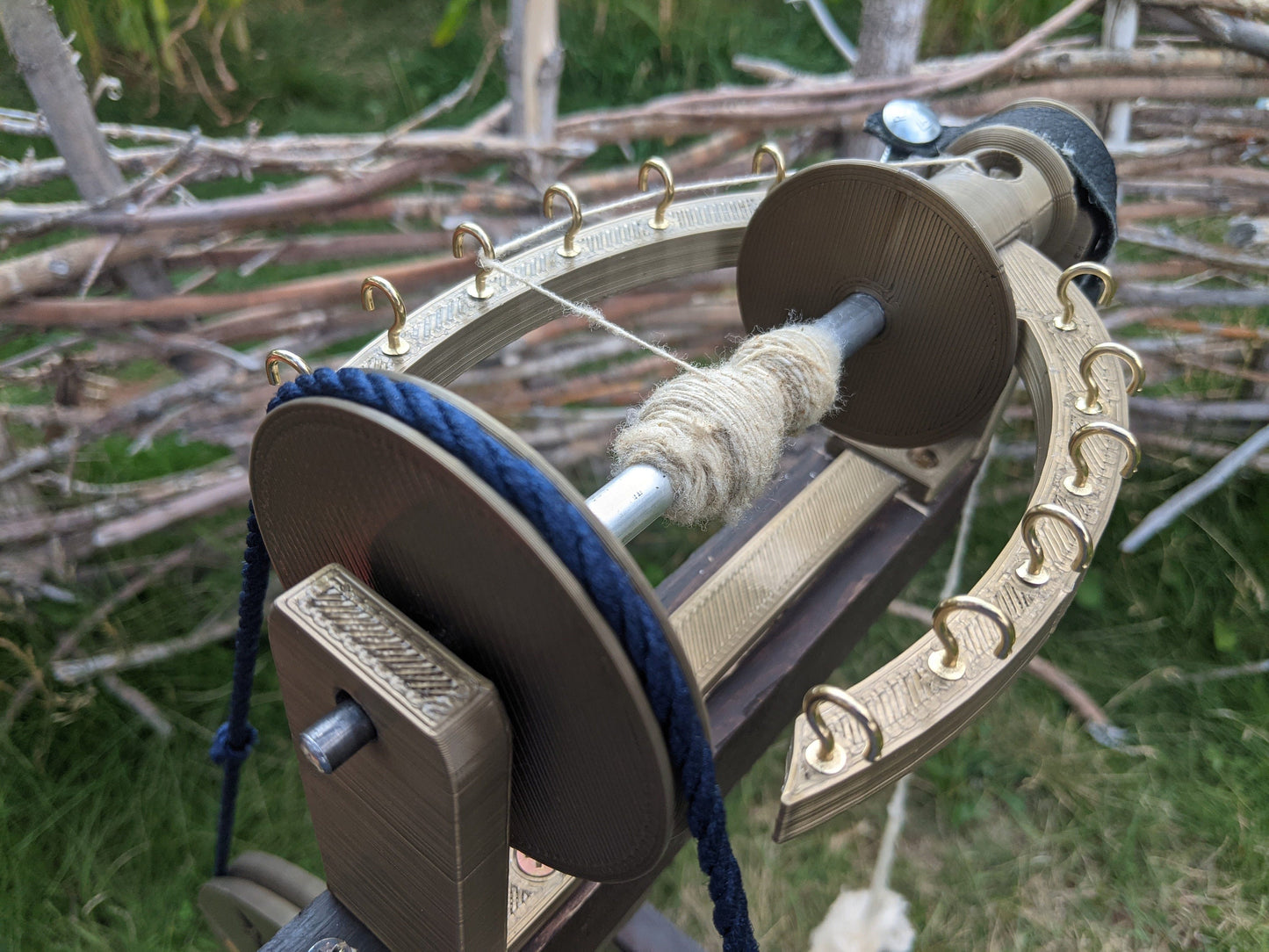 DIY Flyer for Treadle Sewing Machine to Spinning Wheel Conversion