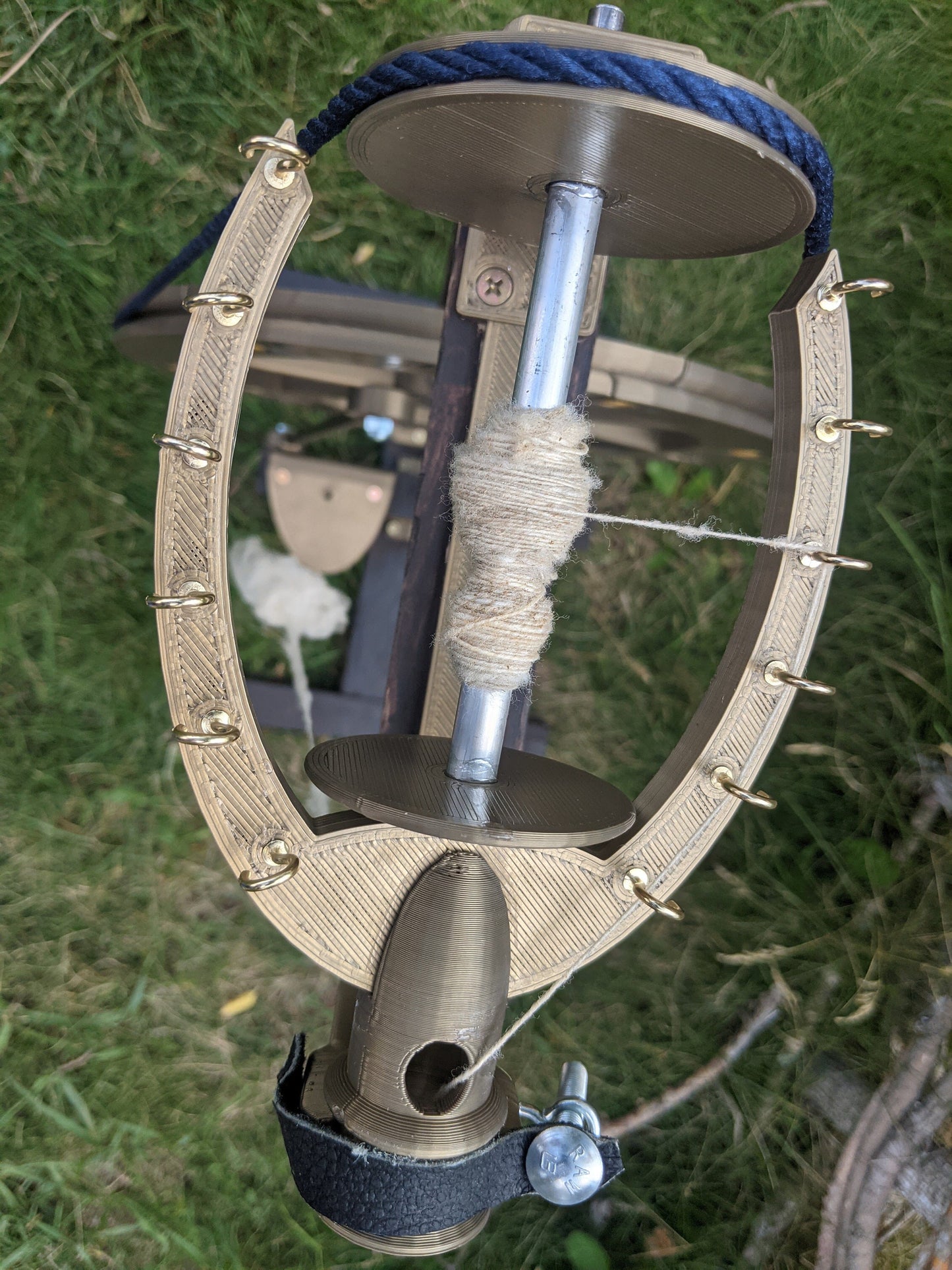 DIY Flyer for Treadle Sewing Machine to Spinning Wheel Conversion
