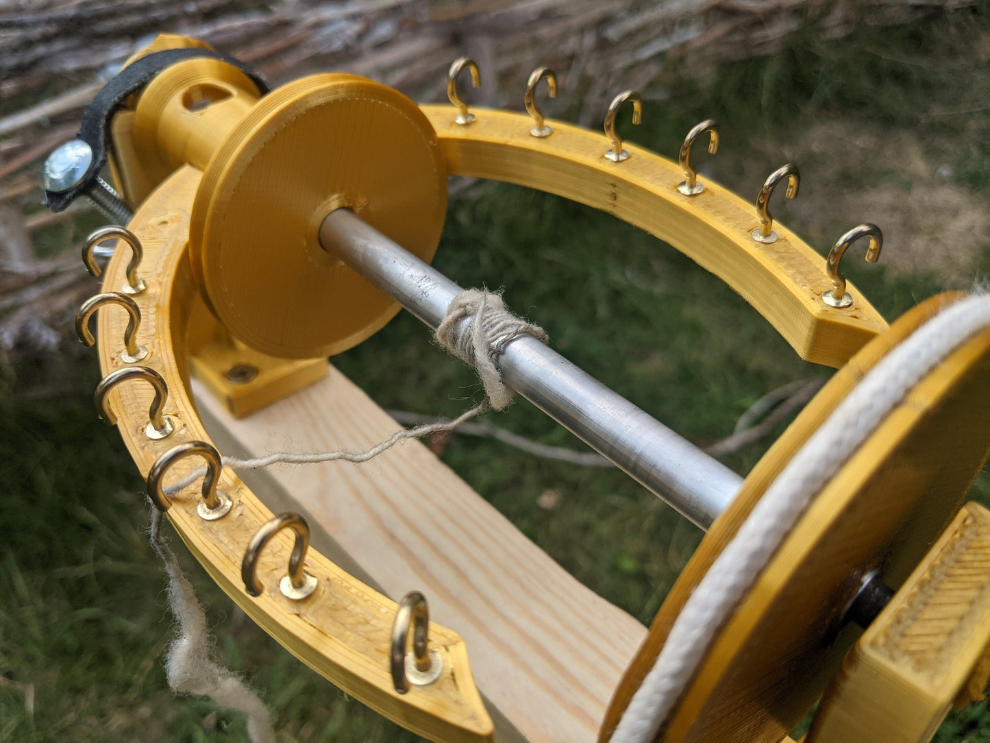 DIY Flyer for Treadle Sewing Machine to Spinning Wheel Conversion