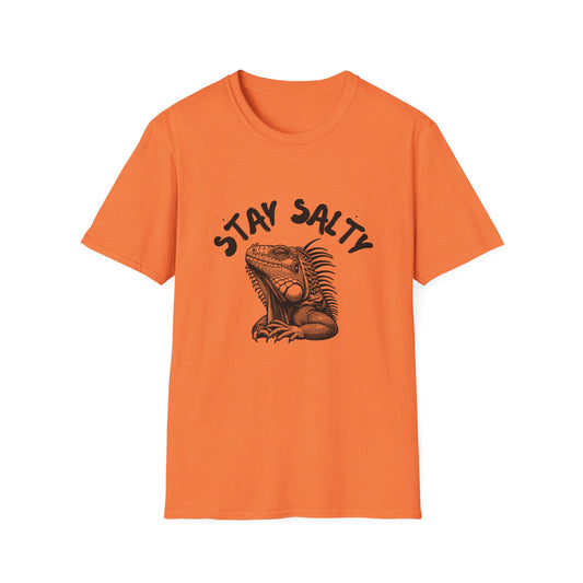 Stay Salty Iguana T-Shirt | Funny Reptile Lover Tee | Beachy Sarcastic Shirt | Tropical Aesthetic Gift