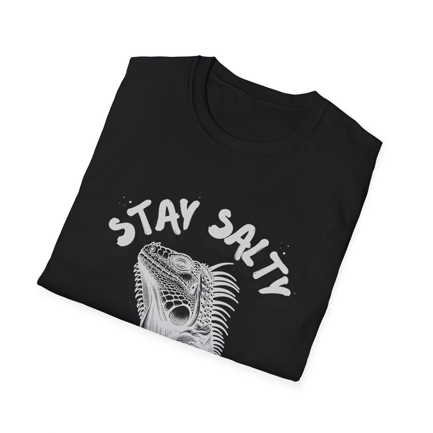 Stay Salty Iguana T-Shirt | Funny Reptile Lover Tee | Beachy Sarcastic Shirt | Tropical Aesthetic Gift