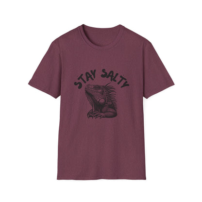Stay Salty Iguana T-Shirt | Funny Reptile Lover Tee | Beachy Sarcastic Shirt | Tropical Aesthetic Gift