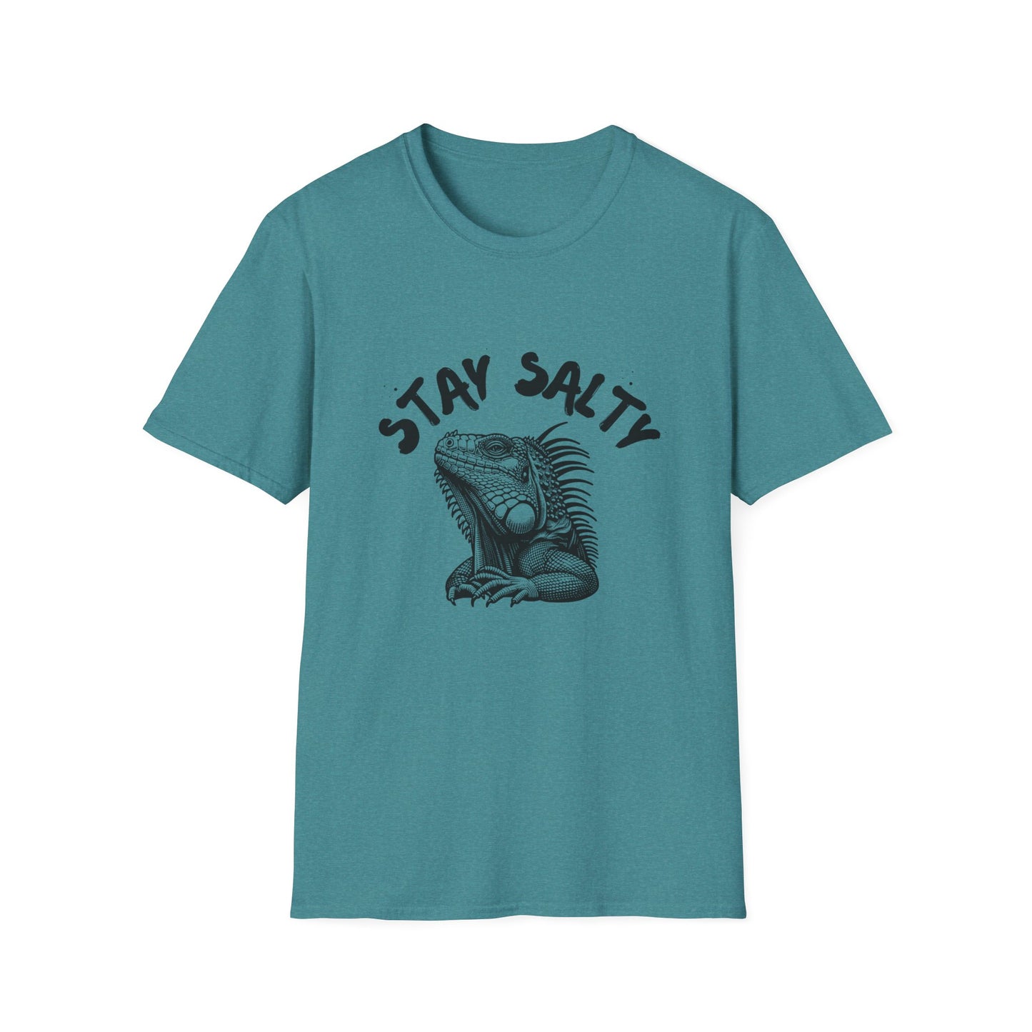 Stay Salty Iguana T-Shirt | Funny Reptile Lover Tee | Beachy Sarcastic Shirt | Tropical Aesthetic Gift