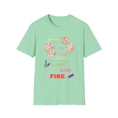 Live, Love, Laugh Funny Sarcastic T-Shirt | Anti Inspirational Tee | Introvert Humor Shirt | Fun Gift For Shooting Enthusiasts.