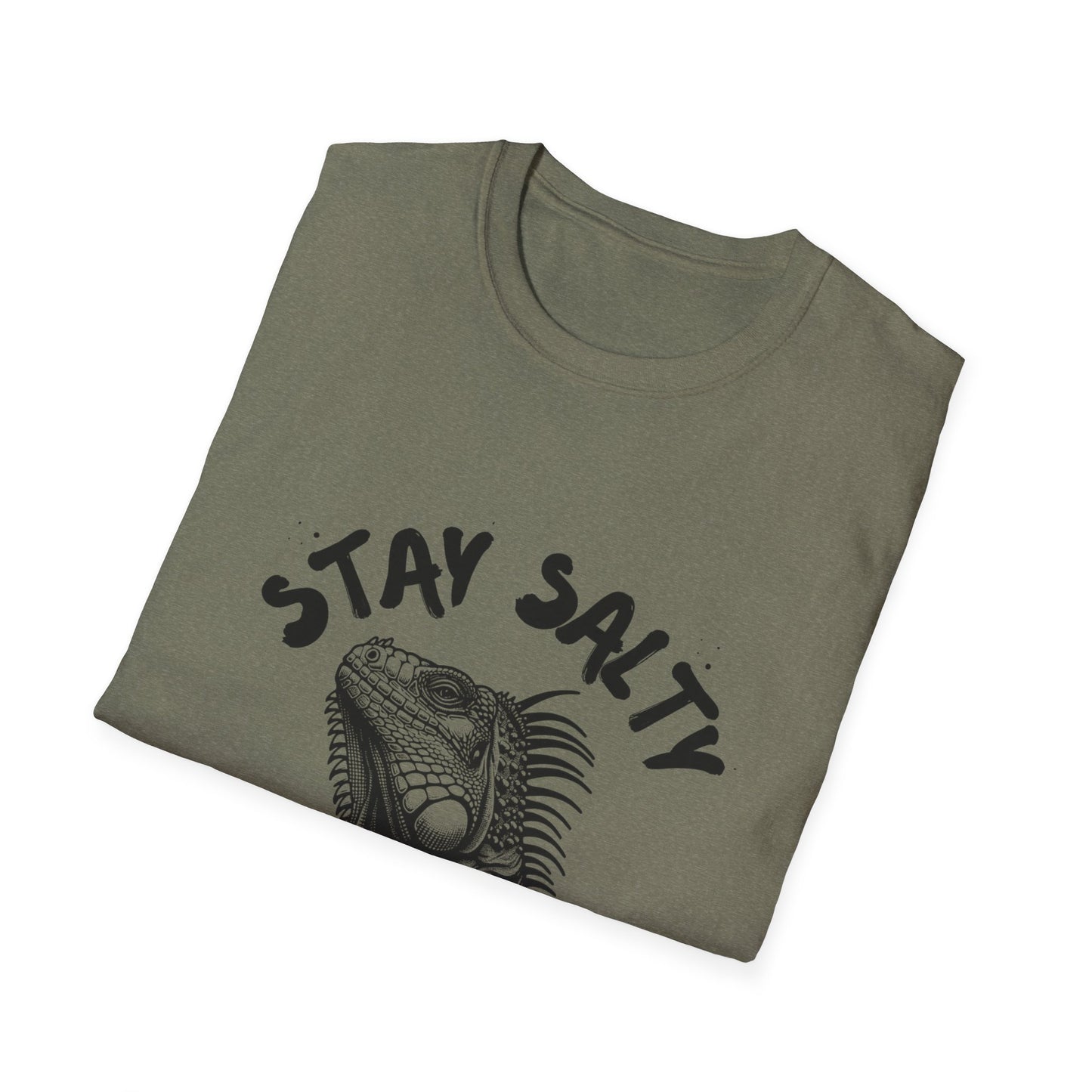 Stay Salty Iguana T-Shirt | Funny Reptile Lover Tee | Beachy Sarcastic Shirt | Tropical Aesthetic Gift