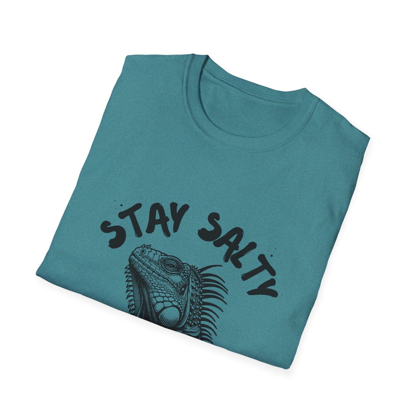 Stay Salty Iguana T-Shirt | Funny Reptile Lover Tee | Beachy Sarcastic Shirt | Tropical Aesthetic Gift