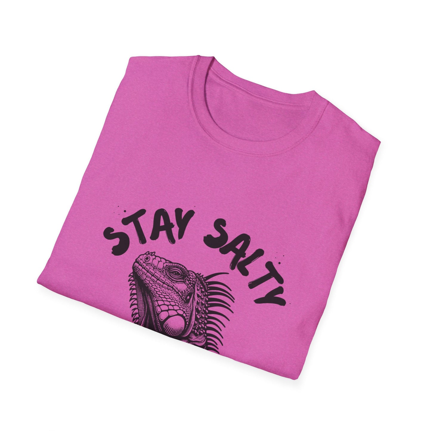 Stay Salty Iguana T-Shirt | Funny Reptile Lover Tee | Beachy Sarcastic Shirt | Tropical Aesthetic Gift