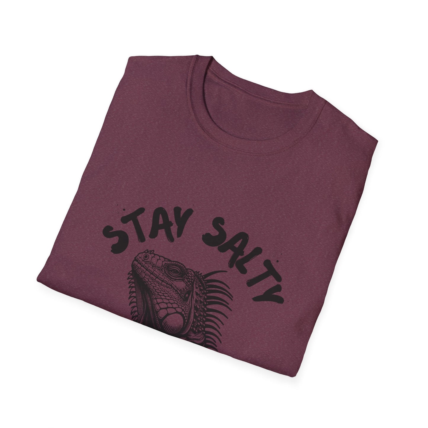 Stay Salty Iguana T-Shirt | Funny Reptile Lover Tee | Beachy Sarcastic Shirt | Tropical Aesthetic Gift