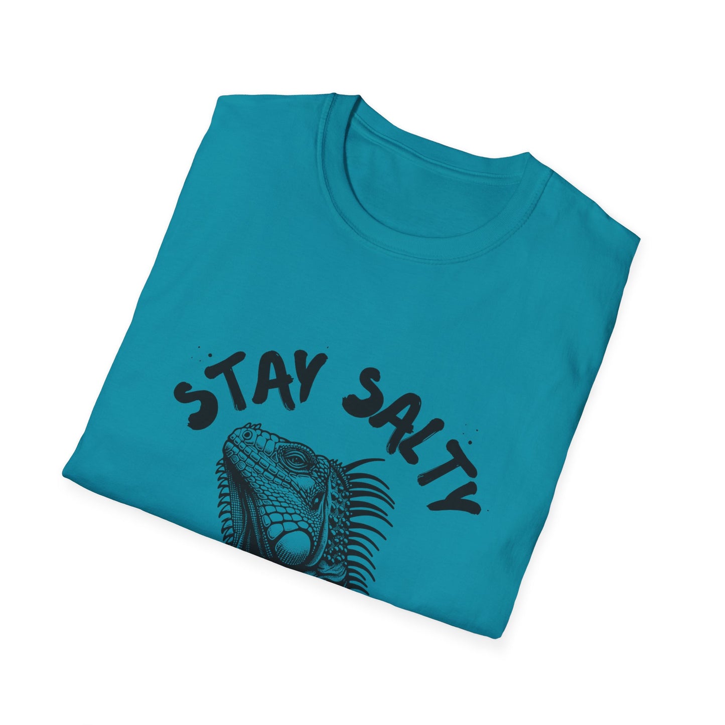 Stay Salty Iguana T-Shirt | Funny Reptile Lover Tee | Beachy Sarcastic Shirt | Tropical Aesthetic Gift