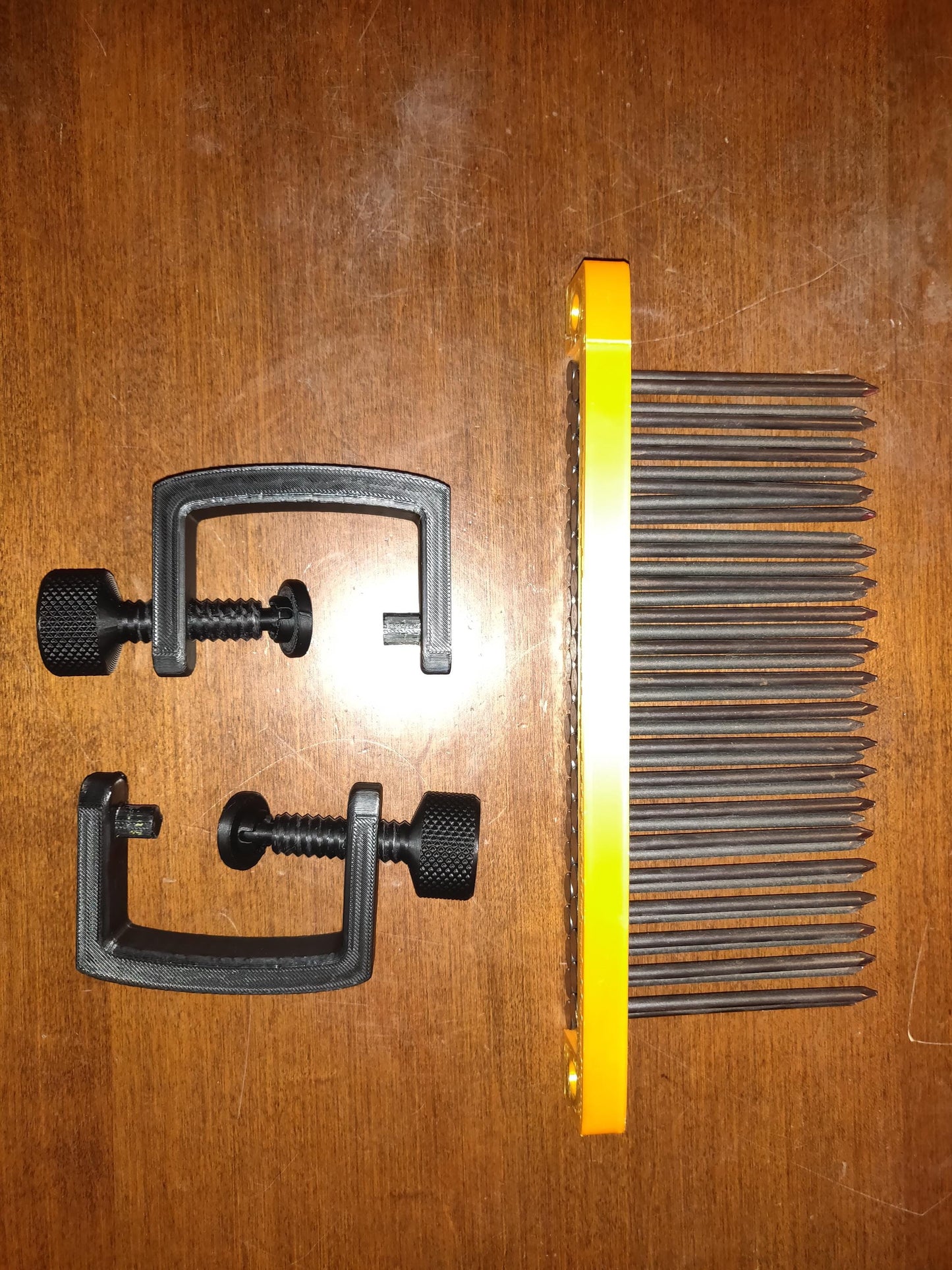 Table Clamps for Hackle