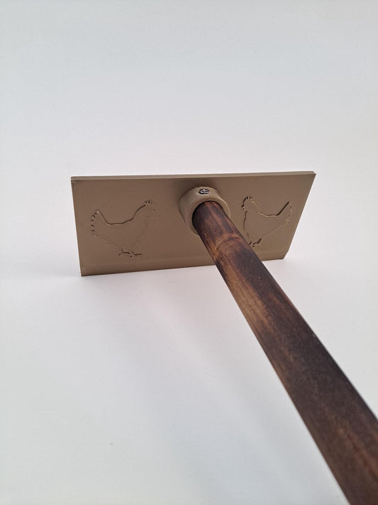 Chicken Coop Scraper | Gentle On Surface PLA Head & Flame Treated Wooden Handle | Durable Poop and Debris Remover