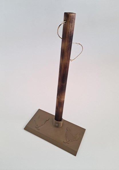 Chicken Coop Scraper | Gentle On Surface PLA Head & Flame Treated Wooden Handle | Durable Poop and Debris Remover